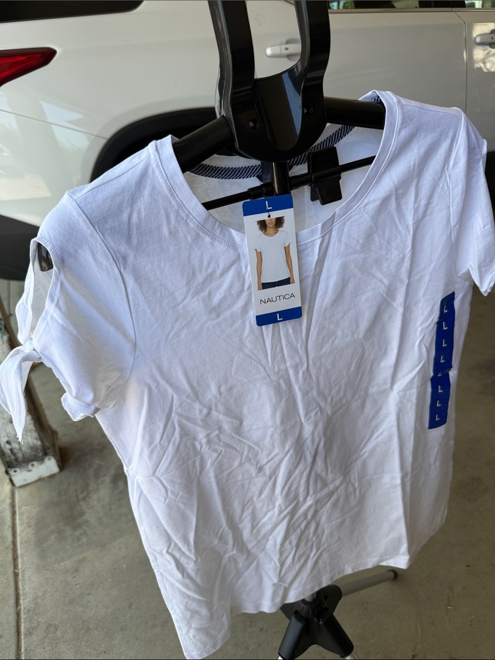 Nautica White Crewneck Short Sleeve Tee